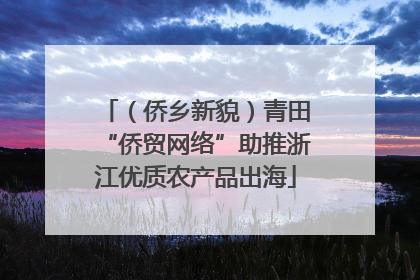 （侨乡新貌）青田“侨贸网络”助推浙江优质农产品出海