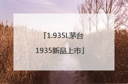 1.935L茅台1935新品上市
