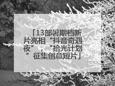 13部暑期档新片亮相“抖音奇遇夜”，“拾光计划”征集创意短片