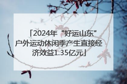 2024年“好运山东”户外运动休闲季产生直接经济效益1.35亿元