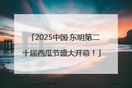 2025中国·东明第二十届西瓜节盛大开幕！