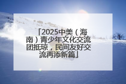 2025中美（海南）青少年文化交流团抵琼，民间友好交流再添新篇
