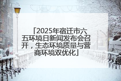 2025年宿迁市六五环境日新闻发布会召开，生态环境质量与营商环境双优化