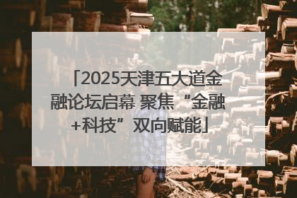 2025天津五大道金融论坛启幕 聚焦“金融+科技”双向赋能