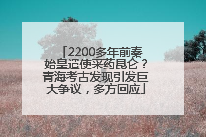 2200多年前秦始皇遣使采药昆仑？青海考古发现引发巨大争议，多方回应