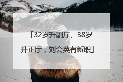 32岁升副厅、38岁升正厅，刘会英有新职