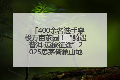 400余名选手穿梭万亩茶园！“骑遇普洱·迈象征途”2025思茅倚象山地自行车赛圆满举行