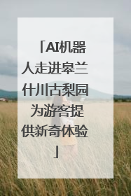 AI机器人走进皋兰什川古梨园 为游客提供新奇体验